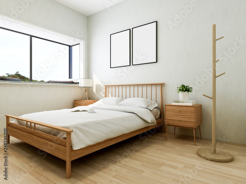 Clean, elegant and spacious bedroom at home