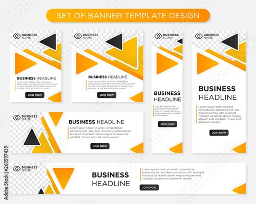 Wallpaper Mural set of modern banner template design with modern and simple concept user for web page, ads, annual report, banner, background, backdrop, flyer, brochure, card, poster, presentation layout  Torontodigital.ca