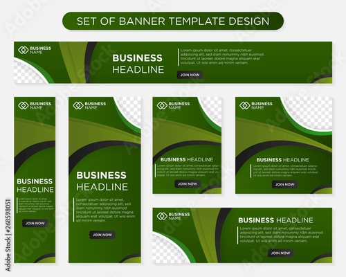 set of simple banner template design with modern and simple concept user for web page, ads, annual report, banner, background, backdrop, flyer, brochure, card, poster, presentation layout 