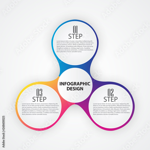 Graphic design For business presentation with 3 options