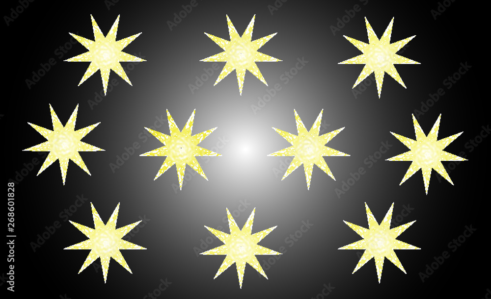 seamless pattern with stars, yellow stars on a black background seamless pattern with stars, yellow stars on a black background