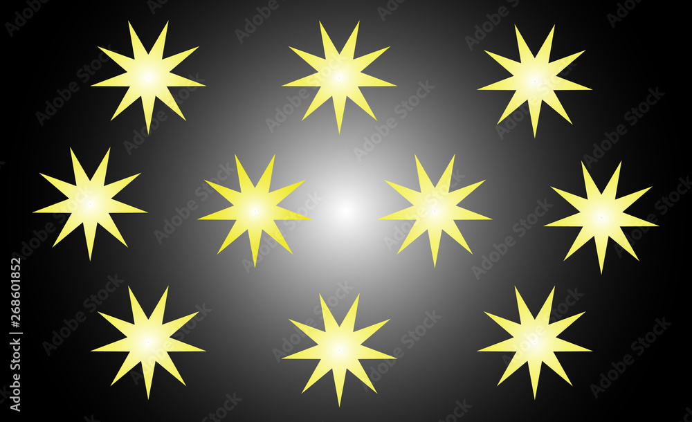 seamless pattern with stars, yellow stars on a black background seamless pattern with stars, yellow stars on a black background