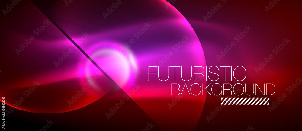 Vector glowing neon circles abstract background Vector glowing neon circles abstract background