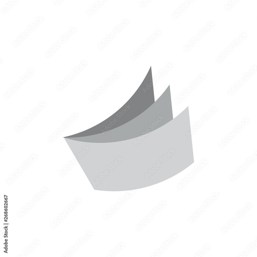 simple 3d gradient geometric paper notes logo vector simple 3d gradient geometric paper notes logo vector