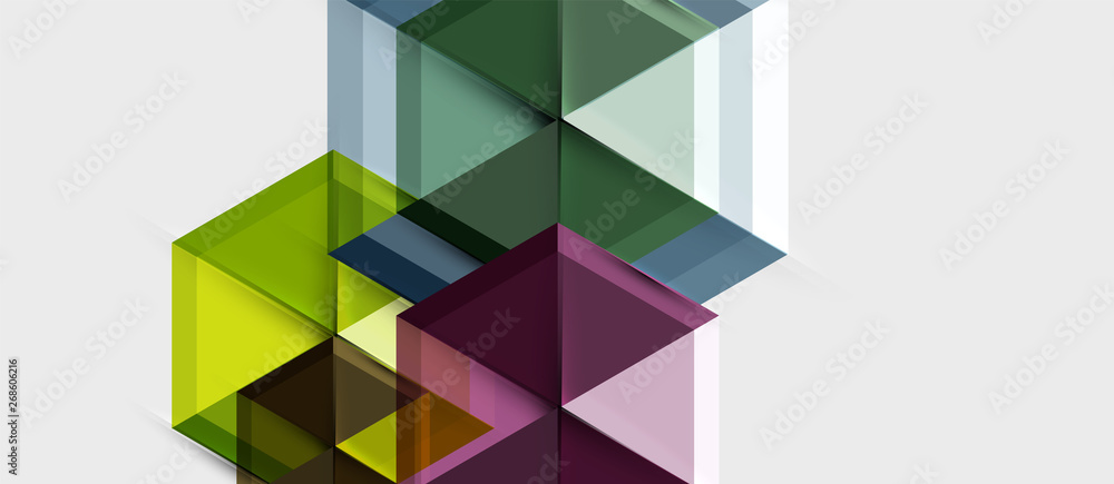 Bright color hexagon geometrical composition background, business presentation template Bright color hexagon geometrical composition background, business presentation template