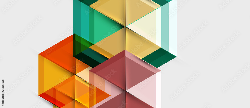 Geometric triangle and hexagon abstract background, vector illustration Geometric triangle and hexagon abstract background, vector illustration