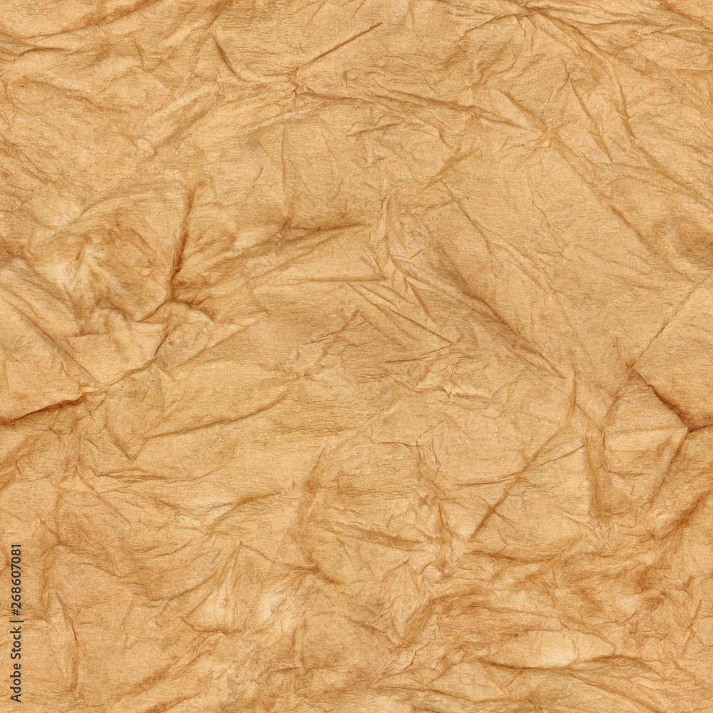 Fototapeta premium Brown crumpled paper background