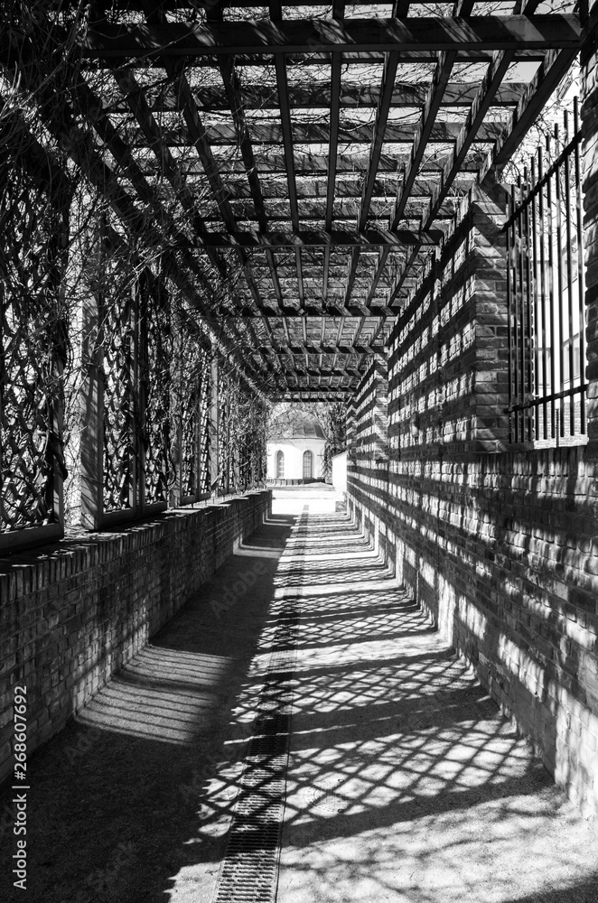 Absctract black and white tunnel Absctract black and white tunnel
