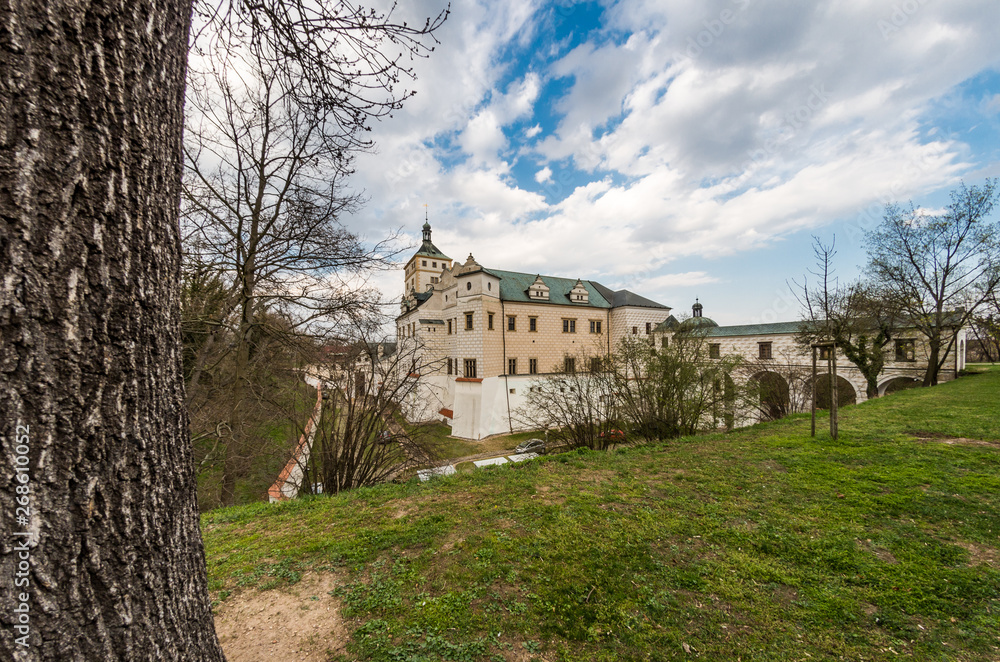 Wide angle shot of castle in Pardubice, Czech Republic