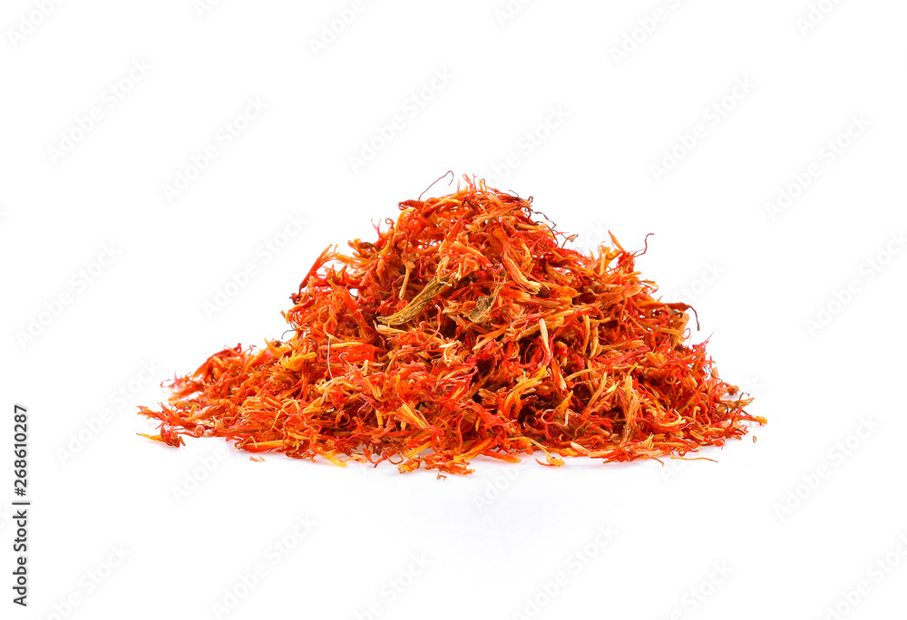 Fototapeta premium Safflower dried on white background