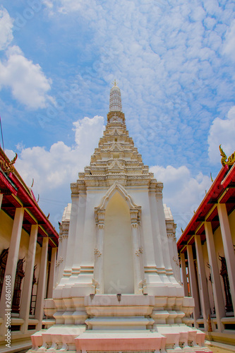 Wat Maha Phruttharam is ancient temples built since the Ayutthaya period at Khwaeng Maha Phruttharam, Khet Bang Rak, Bangkok Thailand on May 10,2019.