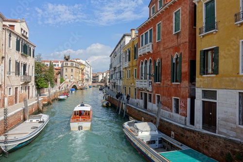 Venice canal with boats, Italy © Rainer