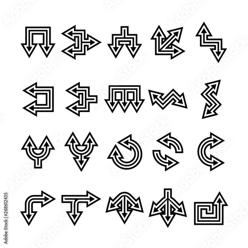 arrow icons set 