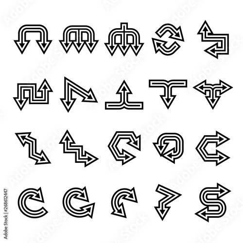 arrow icons set 