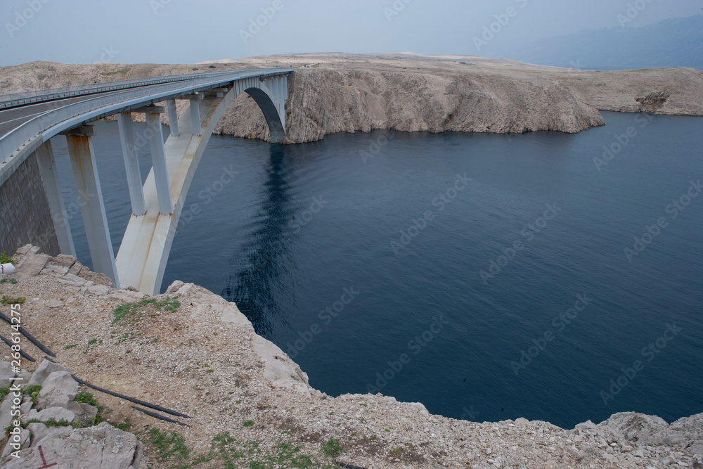Croatia Isle of Pag. Highway Croatia Isle of Pag. Highway