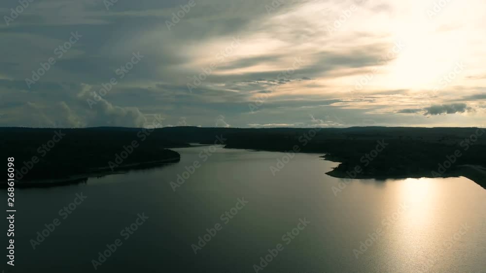 4K Drone shot aerial view scenic landscape of river at countryside nature mountain and forest 4K Drone shot aerial view scenic landscape of river at countryside nature mountain and forest