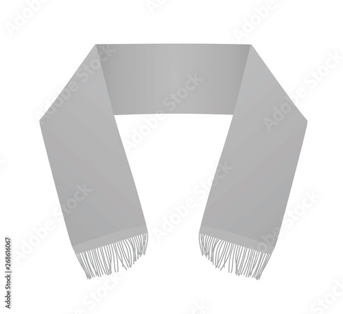 Grey scarf template. vector illustration