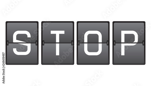 stop message in signage, illustration