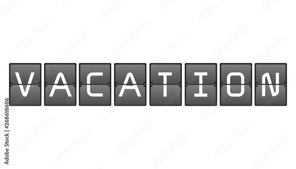 vacation message in calendar, illustration vacation message in calendar, illustration
