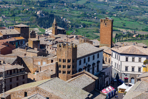 Orvieto, Italy. 04-19-2019. Aeriel view of rooftop at Orvieto. Terni. Italy