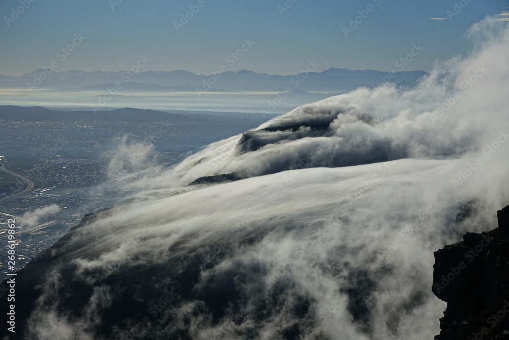 Mist on Table mountain, South Africa