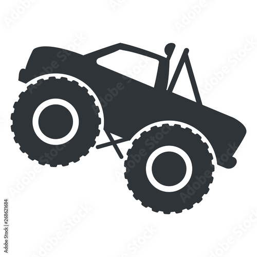 Monster truck icon vector isolated