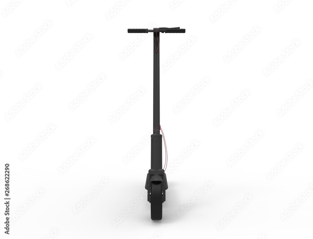3D rendering of a electric mobility scooter isolated in white background 3D rendering of a electric mobility scooter isolated in white background