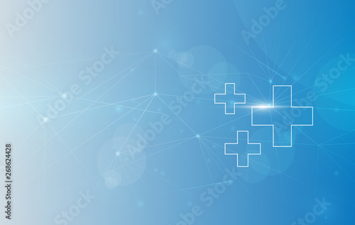 Medical  Background, Global Connectivity Suitable for Healthcare and Medical Topic. vector illustration