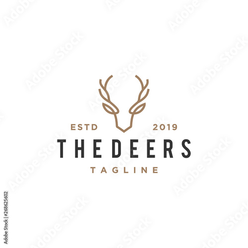 deer antlers vector logo design