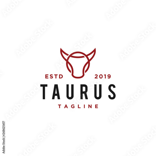 taurus symbol vector logo design