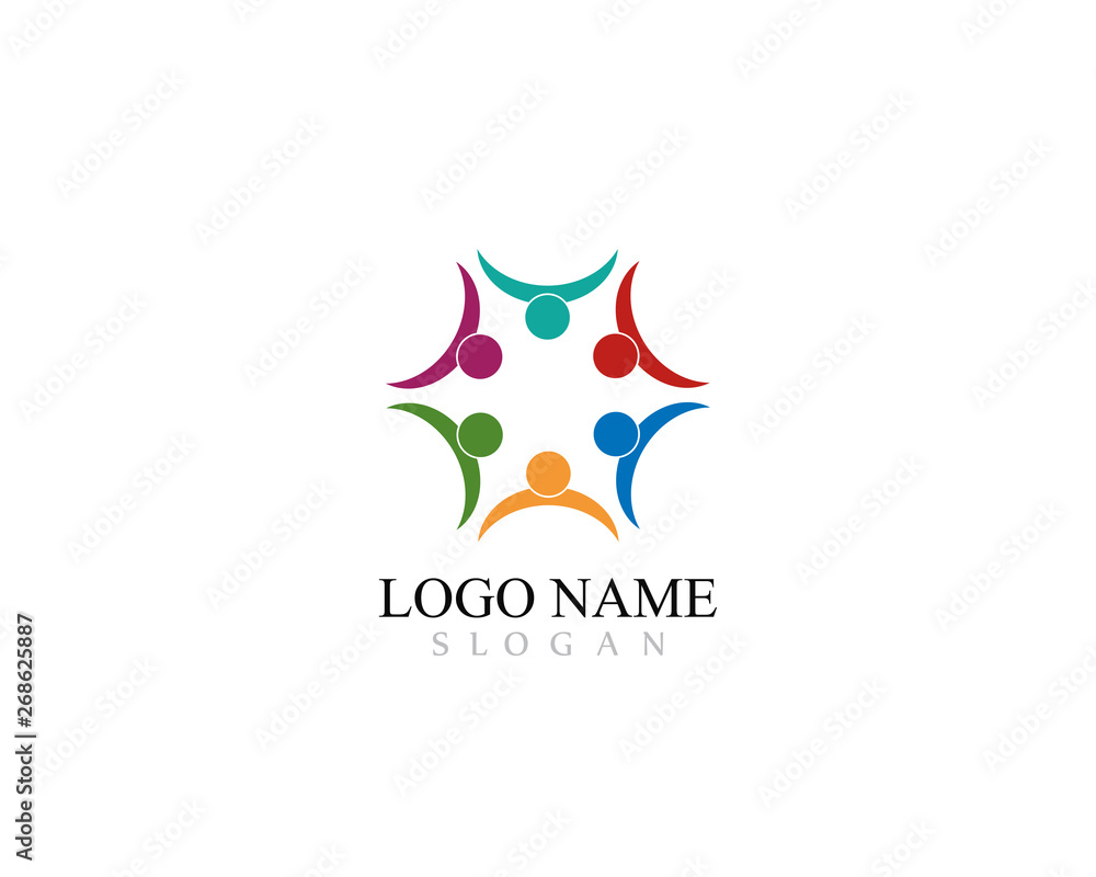 Adoption and community care Logo template vector Adoption and community care Logo template vector