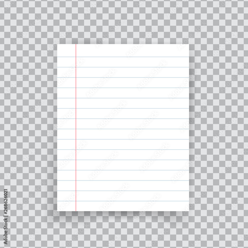 Paper sheet in line on transparent background, vector Paper sheet in line on transparent background, vector