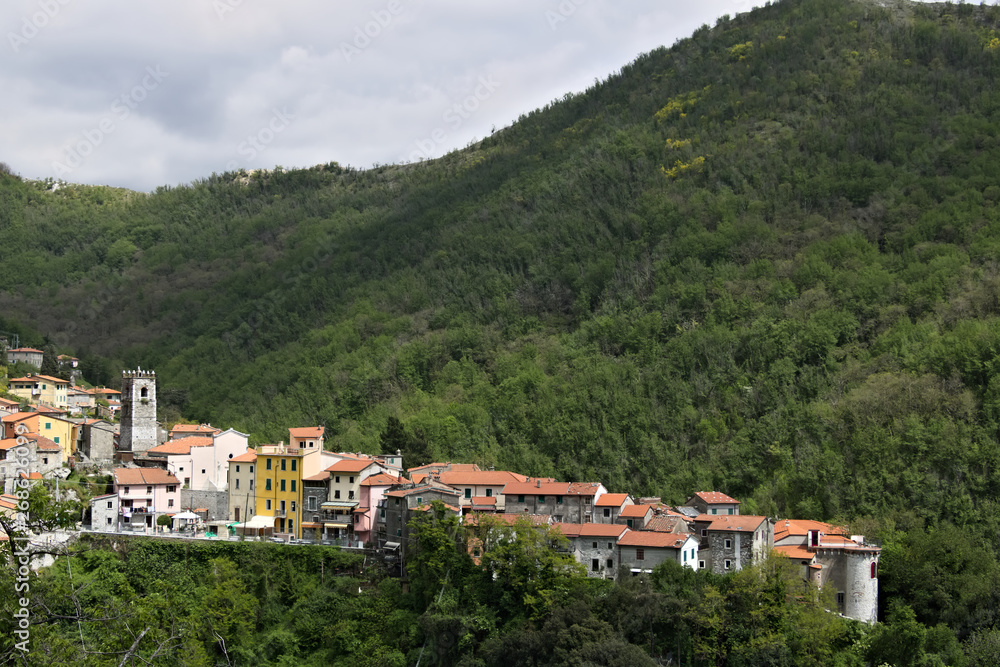 View of the town of Colonnata, famous for the production of lard
