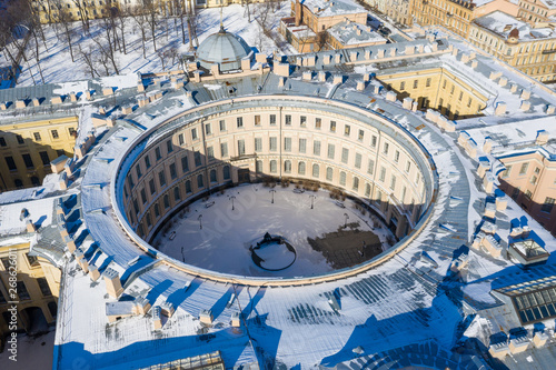 Courtyard of the Academy of arts in St. Petersburg. Photos from the drone.