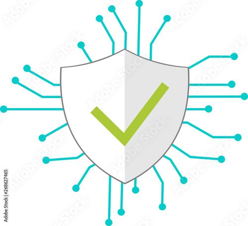 Icon of a protective shield for the Internet