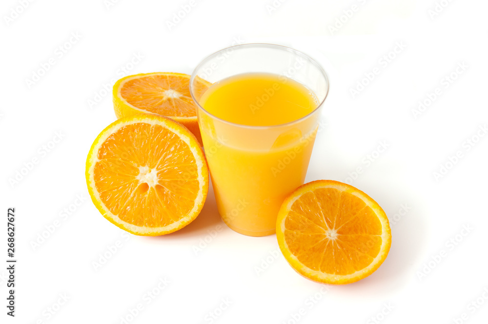 Round orange slices on a white background. Citrus tropical fruit background. Bright food. Dietary vitamin nutrition. A lot of vitamin C. Round orange slices on a white background. Citrus tropical fruit background. Bright food. Dietary vitamin nutrition. A lot of vitamin C.