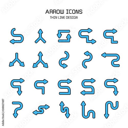 blue arrow icons 