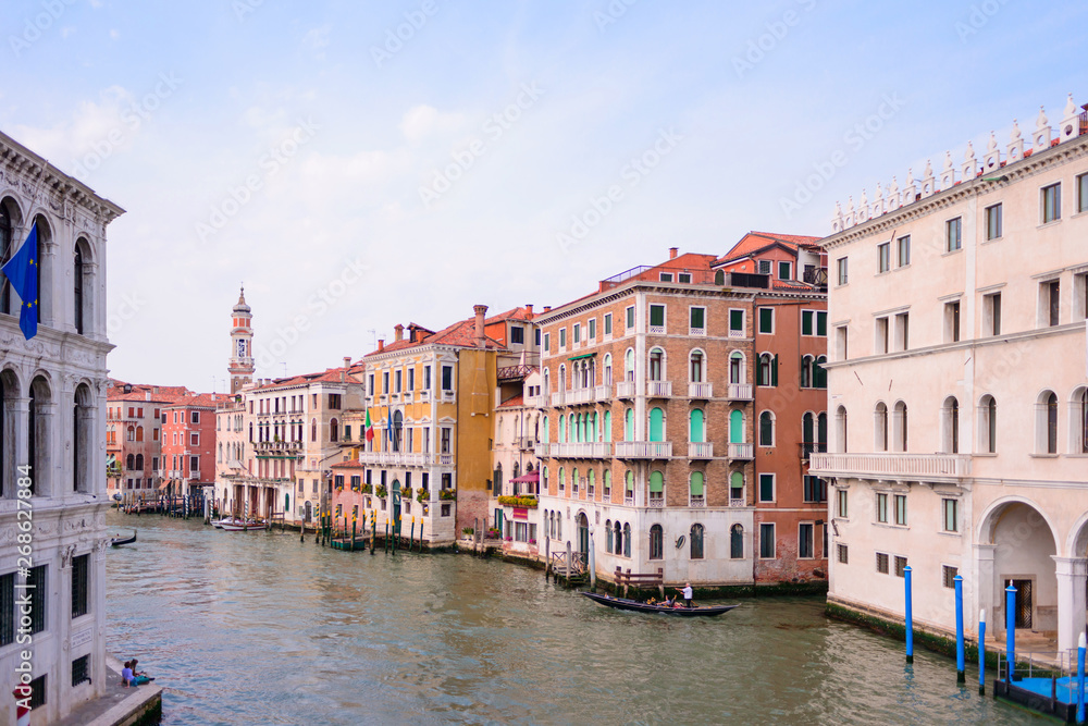 VENICE, ITALY - MAY, 2017: View to Canal Grande from Rialto bridge, Venice, Italy