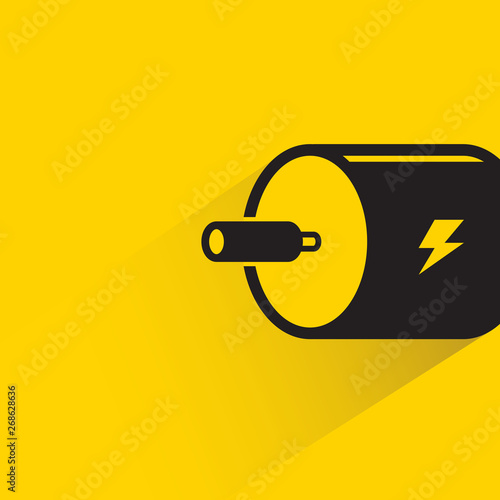 Photography rotor, motor with drop shadow in yellow background