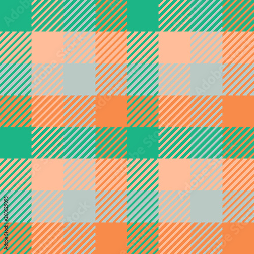 Plaid or tartan vector is background or texture in many color
