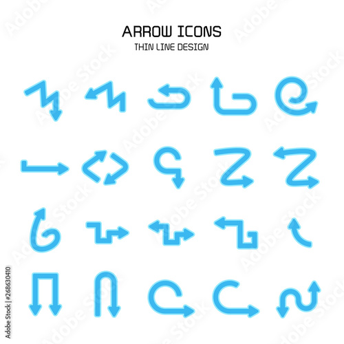 blue arrow icons 