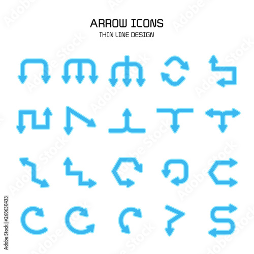blue arrow icons 