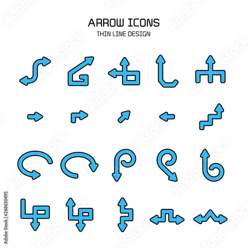 blue arrow icons 