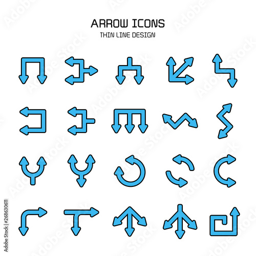 blue arrow icons 