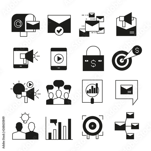 e commerce and marketing icons