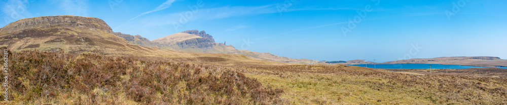 The Storr Trotternish Old Man of Storr Landscape Panorama Highlands Isle of Skye Scotland