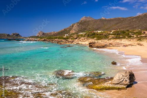 Amazing scenery of the Falassarna beach on Crete, Greece