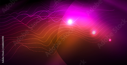 Shiny neon space background