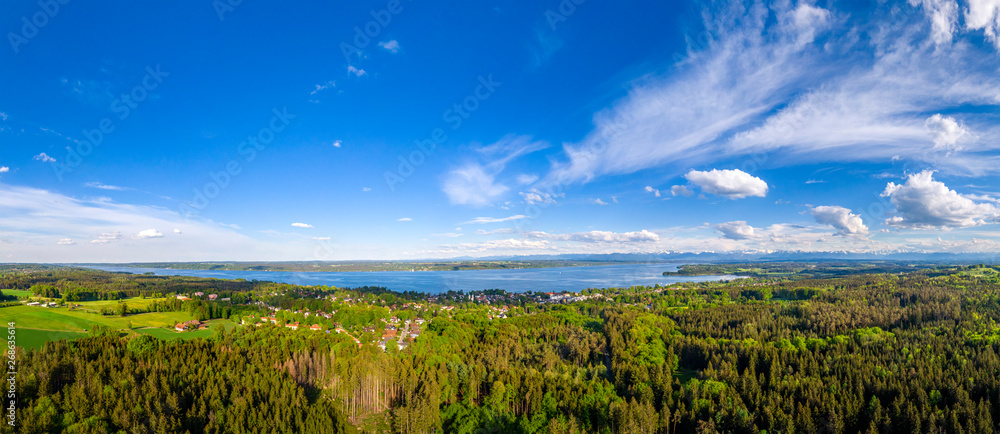 Landscape at Lake Starnberg, Bavaria, Germany Landscape at Lake Starnberg, Bavaria, Germany