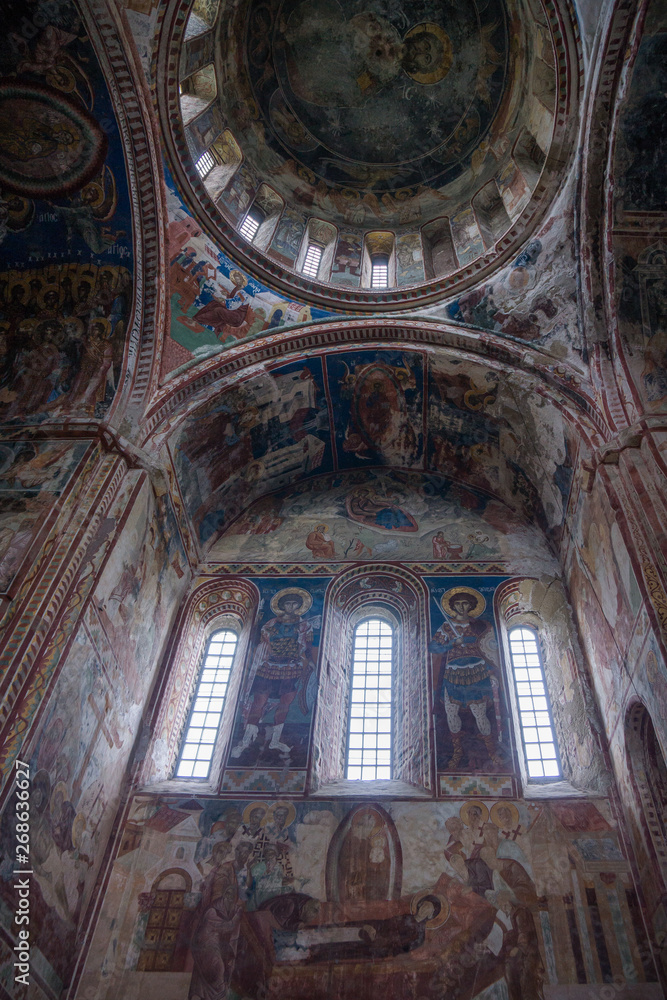 Gelati Monastery windows and wall paintings